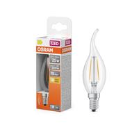 Osram Lampe LED Star Windstoß BA25 Filament, 2700 K blanc chaud, 1,8 W, | LED Star Classic BA 25 Filament, LED Lamps, Clair, 35 mm dia, 15000 h, pack de 1