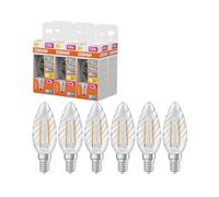 Osram Lampe LED Superstar Classic BW25 Filament 1,8 W 827, blanc chaud 2 | LED Superstar Classic BW 25 Filament DIM, LED Lamps, Clair, 35 mm dia, 15000 h, Pack de 6