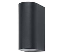 Osram Lampe Murale ENDURA CLASSIC Tube Up-Down, forme tubulaire minimaliste, version GU10, IP54, nylon fibre de carbone anthracite