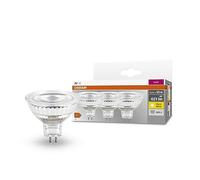 Osram Lampes de réflecteur LED MR16 avec socket de rénovation, remplacement de 50 watts, Gu53, réflecteur MR16, 2700 Kelvin, verre transparent, pack de 30-er