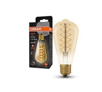 Osram Lampes LED Dimmable, édition vintage, remplacement de 37 watts, E27, G95-Shape, 2200 Kelvin, Lumière de confort chaude, verre transparent, pack unique