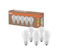 Osram Lampes LED très efficaces avec efficacité énergétique A, Pack avantage avec 5 ampoules, remplace les ampoules à incandescence 100W,blanc chau (2700K),E27,verre mat