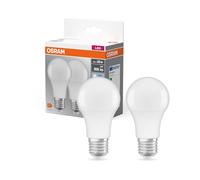 OSRAM LED AmouleE27 Classique A, non dimmable, blanc froid, remplace une ampoule classique de 60 watts, mat, lot de 2