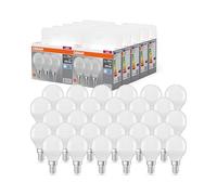 Osram LED BASE Classic P40, ampoules LED à filament dépoli en verre pour culot E14, forme bougie, blanc froid (4000K), 470 lumens, remplace les ampoules classiques 40W, boîte de 30 ampoules
