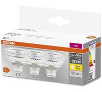 OSRAM 4058075626485 Lampe à réflecteur LED CEE F (A - G) GU5.3 réflecteur 4.6 W = 50 W blanc chaud 3 pc(s)