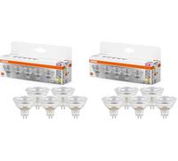 Osram LED BASE MR16, pack avantage de 5 lampes basse tension, remplace les ampoules réflecteurs 35W classiques, blanc chaud (2700K), 3.8W, GU5.3, verre mat, non dimmable (Lot de 2)
