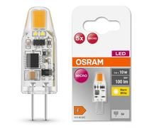 OSRAM LED BASE PIN G4 1W 827 Transparent 50 pièces - Blanc Chaud, Haute Performance