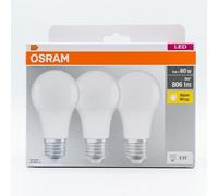 Osram LED Classic A60 - 8W E27 Blanc Chaud Dépoli (Lot de 30)
