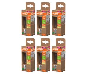 Osram LED Classic B E14 Filament 1,2W/827 230V - Lot de 6 Blanc Chaud