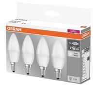 OSRAM LED flamme dépolie avec radiateur 5.7W=40W E14 froid - Lot de 4