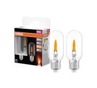 Osram LED lamps with flame effect 1W 818 Clear E27 | Lot de 2 ampoules effet flamme E27 1 W 1800 K 20 lm Angle de faisceau 300° Durée de vie 15 000 h Longueur 110 mm