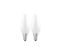 OSRAM LED Retrofit CLASSIC B - Flamme E14 - 3,4 W - 2700 K - Verre dépoli (x2)