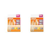 Osram LED Star Classic B40 LED lampe pour la base E14, forme de bougie, fil, 470 lumens, blanc chaud (2700k), remplacement des ampoules 40W conventionnelles, non dimmables, 2 pack (Lot de 2)