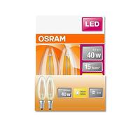 Osram Ampoules LED filament Star Classic B40 E14 Bougie 4W 470 lm 2700K Blanc chaud Lot de 2