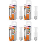 Osram LED Star Classic STICK, ampoule LED givrée en forme de bâton pour culot E27, blanc lumière du jour (6500K), 1050 lumens, remplace les ampoules classiques de 75W, pack de 1 (Lot de 4)