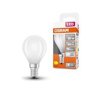 Osram LED Star Globe en forme de mini bouclassique, 5,5 W / 806 lm, 4000 K pour une lumière blanche froide, CRI 80, en verre dépoli sans plomb, culot E14, IP20 diamètre 45 mm.
