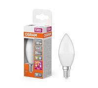 Osram LED Superstar Classic en ampouen forme de B avec trois scènes lumineuses : Relax, Active, Sleep. En plastique dépoli, 4,9 W,E14, température de couleur 2 700-4 000 K, paquet de 6