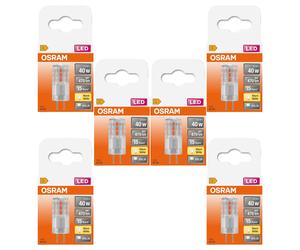 Osram LEDPIN40 CL - 3,3W GY6.35 Blanc Chaud, Lot de 6