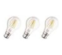 OSRAM Lot de 3 Ampoules LED B22 standard claire 7 W équivalent a 60 W blanc chaud G