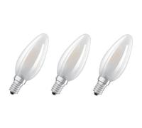 Osram Lot De 3 Ampoules Led E14 Flamme Dépolie 4 W Équivalent A 40 W Blanc Chaud