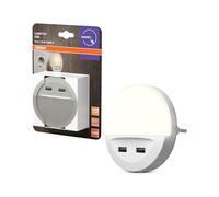 Osram LUNETTA LED Veilleuse blanche, avec sortie USB, capteur jour-nuit, | Lunetta, Spot lights and ceiling spots, Blanc, 90 mm dia, 25000 h, pack de 1