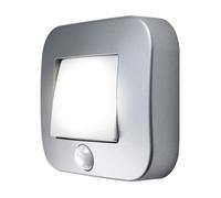 Osram NIGHTLUX Hall Veilleuse Argent IP54 Capteur de Mouvement Fonctionne sur Piles Lumière Blanc Froid 4000K Idéale pour les Couloirs et les Entrées