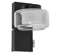 Osram OR lame Applique murale et plafonnier avec LED, noir, 5,5 W, 350 lm, 3000/4000 K, température de couleur réglable via interrupteur mural (blanc froid/blanc chaud), protection IP44 contre les