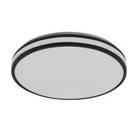 Osram OR aleb Plafonnier LED 385mm, 24W, 3000K blanc chaud, Noir, Métal avec anneau en plastique, IP20