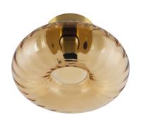 OSRAM Plafonnier en verre doré DECOR, verre ambré en métal doré, version E27, 2