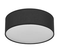 Osram Plafonnier ORBIS PARIS 300mm, noir, culot E27, peut être équipé d'une ampoule connectée, de haute qualité, design moderne, avec abat-jour en tissu, adapté à un usage intérieur, rond, IP20