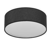 Osram Plafonnier ORBIS PARIS 300mm, noir, culot E27, peut être équipé d'une ampoule connectée, de haute qualité, design moderne, avec abat-jour en tissu, adapté à un usage intérieur, rond, IP20