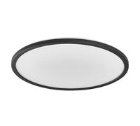 Osram Plafonnier ORBIS Ultra Slim 400mm, noir, 22W, 2720lm, lumière blanche chaude homogène (3000K) + rétro-éclairage, gradation en trois étapes via interrupteur mural, ultra-slim, protection IP20