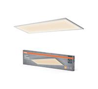 Osram Plafonnier Planon Plus blanc avec technologie LED avancée, 36 W, forme rectangulaire (1200 x 300 mm), couleur de lumière blanc chaud à 3000 K, boîtier en aluminium, diffuseur en PMMA givré