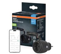 OSRAM Prise extérieure SMART+ WiFi Matter Outdoor Plug, 3680 W, 16 A, IP44, noire, pour jardin et balcon