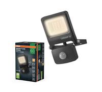 Osram Projecteur Extérieur LED avec Capteur ENDURA Flood, 10W, 1000lm, 3000K blanc chaud, Capteur de Mouvement 9m, Aluminium, IP65