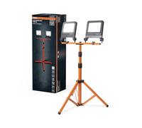 Osram Projecteur LED avec Trépied, 2x50W, 9000lm, 4000K blanc froid, | LED Worklight Tripod, Stand Luminaire and Ceiling Floodlight, Gris foncé, 30000 h, pack de 1