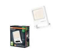 Osram Projecteur LED ENDURA FLOOD PC 30 W, blanc chaud 3 000 K, 3 000 lumens, IP65, matériau recyclé, pivotant à 180°, blanc