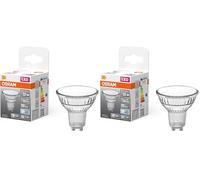 Osram Réflecteur LED Spot Star PAR16, 4 000 K blanc neutre, 3,1 W, GU10, 120°, 350 lm, transparent, pour éclairage ponctuel, éclairage de zone, 15 000 h (Lot de 2)