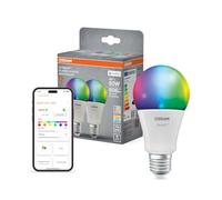 Osram SMART+ Ampoule RGB (lot de 2, E27, 9W) - lumière blanche réglable + couleurs - Matter via Wi-Fi - Alexa, Google, Apple