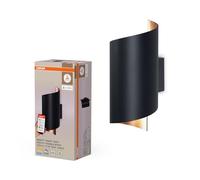 Osram SMART+ Matter Twist Applique LED Murale Noire 230x127mm, 12W, 700lm, TW 3000-6500K, WiFi, Alexa, Aluminium