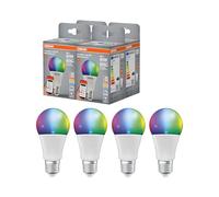 OSRAM SMART+ RGBW, lampe LED E27 avec Matter over Wifi, spécialement conçue pour ALEXA, remplace 60W, blanc chaud à blanc froid, 16 millions de couleurs RGB, pack de 4,non compatible avec appli SMART+