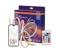 Osram SMART WIFI NEON FLEX Rubans LED multicolores/blancs pour l’extérieur avec WiFi et distribution homogène de lumière, MGC TW RC, non gradable, blanc, silicone, 5 m, ampoule non interchangeable