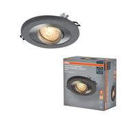 Osram Spot LED Concrete GU10 Dark 4,5 W, nickel satiné, aspect béton, aluminium, combinaison de matériaux unique, lot de 3