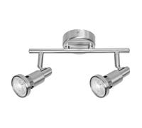 OSRAM Spot LED GU10 2 têtes, orientable, avec LED OSRAM, blanc chaud (2700 K), spot plafond ou applique en nickel, 5,2W, 460 lm