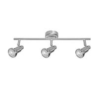 OSRAM Spot LED GU10 3 têtes, orientable, avec LED OSRAM, blanc chaud (2700 K), spot plafond ou applique en nickel, 7,8W, 690 lm