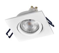 Osram Spot Set Spot LED encastrable carré flexible blanc, 4,5 W 2700 K blanc chaud, aluminium, montage par clic, lot de 3