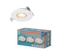 Osram Spot Set Spot LED encastrable DIM IP65 4,9W Blanc, lot de 3 extérieur dimmable, blanc chaud 2700K, extérieur