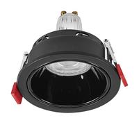 Osram Spot Set Spot LED encastrable GU10 Press 4,5 W Noir, 2 700 K Blanc chaud, Acier-plastique, 35 mm encastré, lot de 3