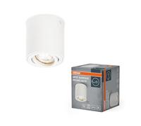 Osram Spot Spot Surface Round pour montage au plafond, blanc, culot GU10, peut être équipé d'une lampe normale ou intelligente, angle de faisceau flexible, protection IP20, boîtier de haute qualité