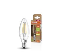 Osram Superstar + Classic B Fil 40 LED lampe, E14, Mini-Tens Shape, 2,5 W, 470lm, 2700K, Lumière blanche chaude, technologie de filament LED, Efficacité énergétique